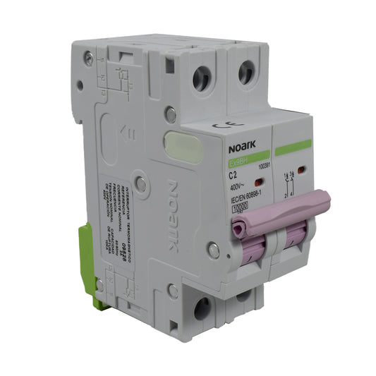 Mini Breaker Termomagnético Riel l 2 Polos l 2A l  10KA l Ex9BH 2P C2 l NOARK