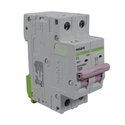 Mini Breaker Termomagnético Riel l 2 Polos l 2A l  10KA l Ex9BH 2P C2 l NOARK