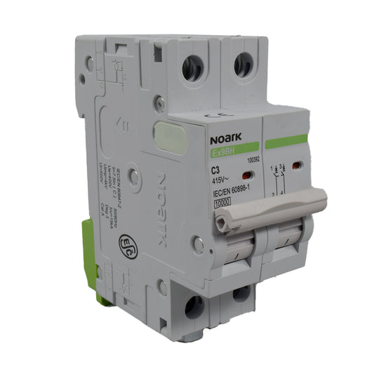 Mini Breaker Termomagnético Riel l 2 Polos l 3A l  10KA l Ex9BH 2P C3 l NOARK