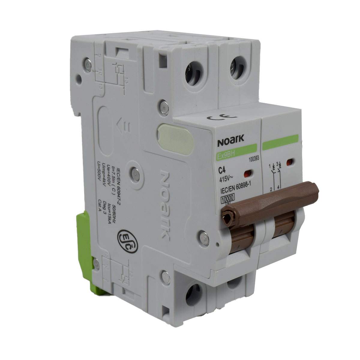 Mini Breaker Termomagnético Riel l 2 Polos l 4A l  10KA l Ex9BH 2P C4 l NOARK