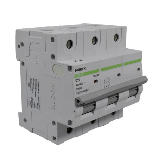 Mini Breaker Termomagnético Riel l 3 Polos l 25A l  25KA l Ex9B125 3P C25 l NOARK