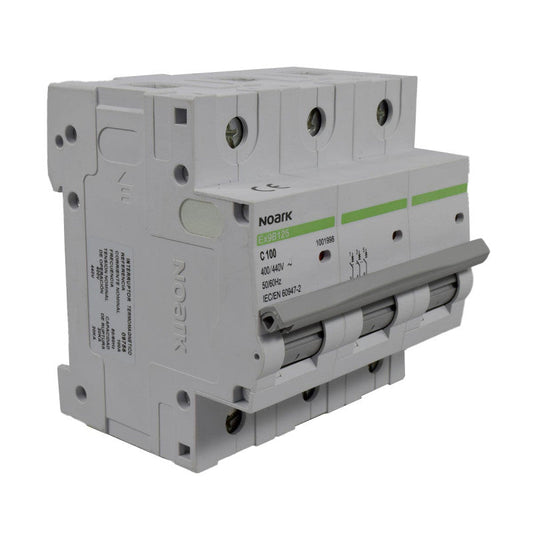 Mini Breaker Termomagnético Riel l 3 Polos l 100A l  20KA l Ex9B125 3P C100 l NOARK
