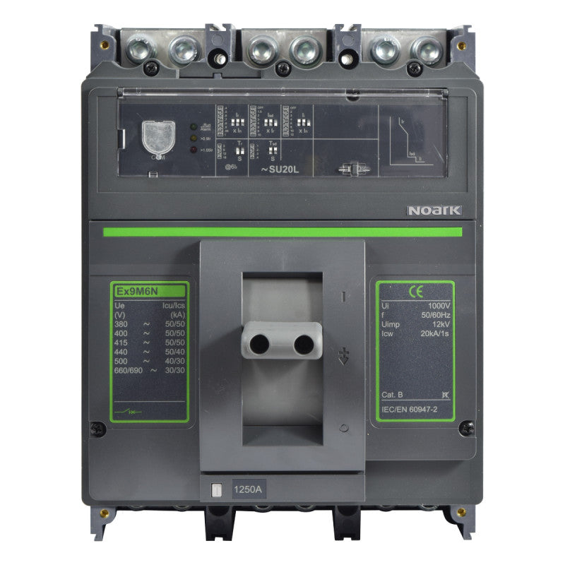 Interruptor Automático de Caja Moldeada l Breaker Totalizador Industrial Termomagnético l Ajustable l 3 Polos l 500 - 1250A l 50KA l Ex9M6N l NOARK