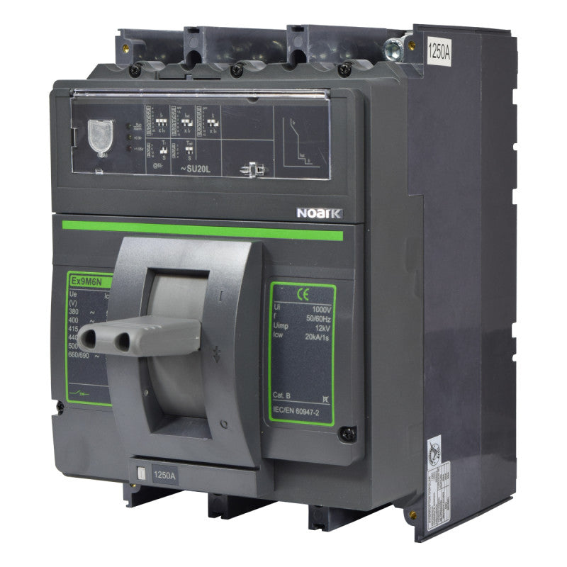 Interruptor Automático de Caja Moldeada l Breaker Totalizador Industrial Termomagnético l Ajustable l 3 Polos l 500 - 1250A l 50KA l Ex9M6N l NOARK