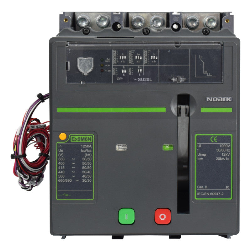 Interruptor Automático de Caja Moldeada l Breaker Totalizador Industrial Termomagnético l Ajustable l Motorizado l 3 Polos l 640 - 1600A l 50KA l Ex9M6N l NOARK