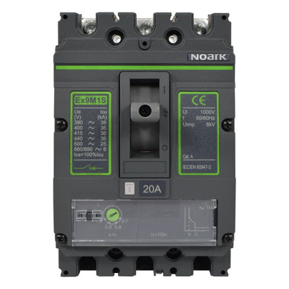 Interruptor Automático de Caja Moldeada l Breaker Totalizador Industrial Termomagnético l Ajustable l 3 Polos l 16 - 20A l 36KA / 50KA l Ex9M1S l NOARK