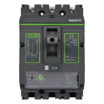 Interruptor Automático de Caja Moldeada l Breaker Totalizador Industrial Termomagnético l Ajustable l 3 Polos l 16 - 20A l 36KA / 50KA l Ex9M1S l NOARK
