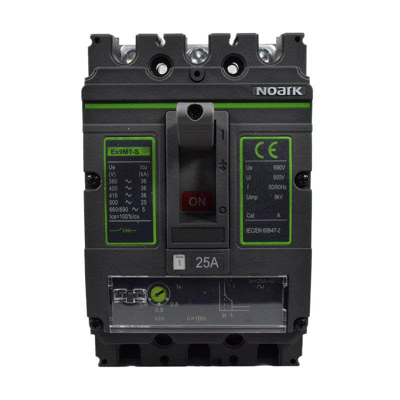 Interruptor Automático de Caja Moldeada l Breaker Totalizador Industrial Termomagnético l Ajustable l 3 Polos l 20 - 25A l 36KA / 50KA l Ex9M1S l NOARK