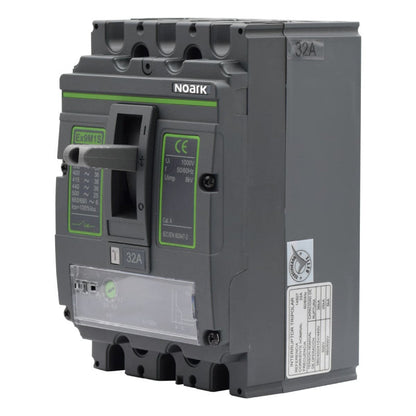 Interruptor Automático de Caja Moldeada l Breaker Totalizador Industrial Termomagnético l Ajustable l 3 Polos l 25,6 - 32A l 36KA / 50KA l Ex9M1S l NOARK