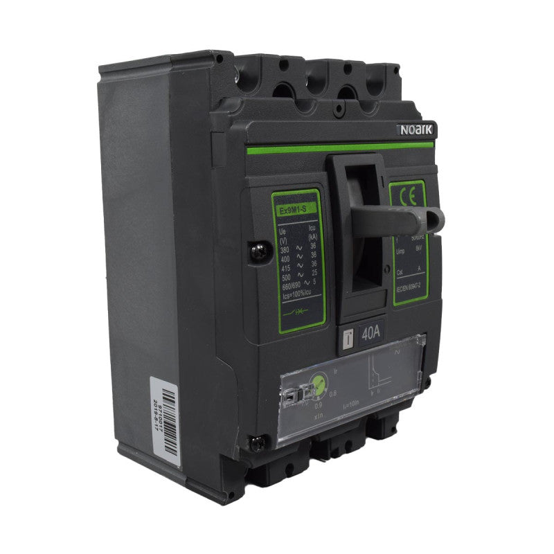 Interruptor Automático de Caja Moldeada l Breaker Totalizador Industrial Termomagnético l Ajustable l 3 Polos l 32 - 40A l 36KA / 50KA l Ex9M1S l NOARK