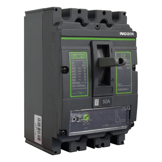 Interruptor Automático de Caja Moldeada l Breaker Totalizador Industrial Termomagnético l Ajustable l 3 Polos l 40 - 50A l 36KA / 50KA l Ex9M1S l NOARK