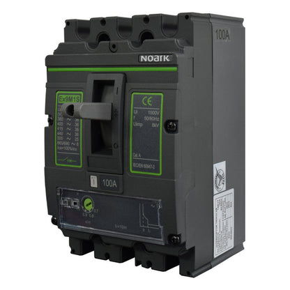 Interruptor Automático de Caja Moldeada l Breaker Totalizador Industrial Termomagnético l Ajustable l 3 Polos l 80 - 100A l 36KA / 50KA l Ex9M1S l NOARK