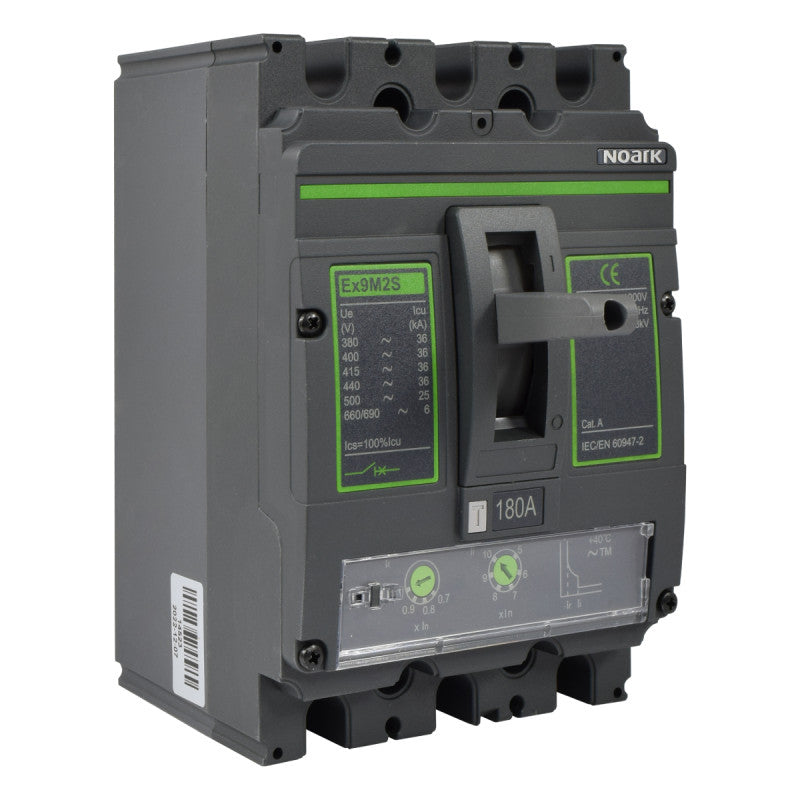 Interruptor Automático de Caja Moldeada l Breaker Totalizador Industrial Termomagnético l Ajustable l 3 Polos l 144 - 180A l 36KA / 50KA l Ex9M2S l NOARK
