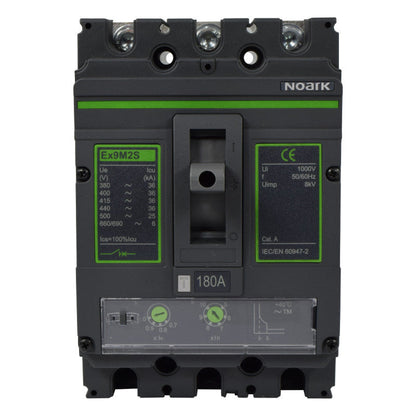 Interruptor Automático de Caja Moldeada l Breaker Totalizador Industrial Termomagnético l Ajustable l 3 Polos l 144 - 180A l 36KA / 50KA l Ex9M2S l NOARK
