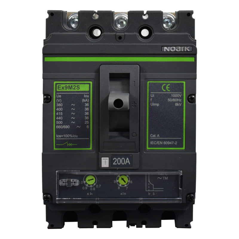 Interruptor Automático de Caja Moldeada l Breaker Totalizador Industrial Termomagnético l Ajustable l 3 Polos l 160 - 200A l 36KA / 50KA l Ex9M2S l NOARK
