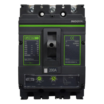 Interruptor Automático de Caja Moldeada l Breaker Totalizador Industrial Termomagnético l Ajustable l 3 Polos l 160 - 200A l 36KA / 50KA l Ex9M2S l NOARK