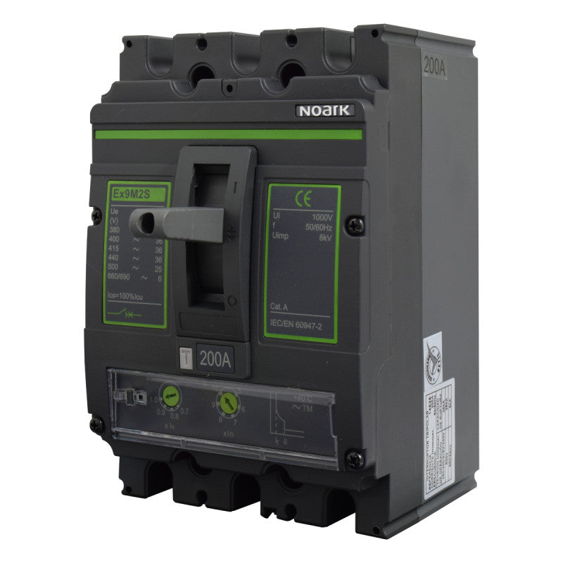 Interruptor Automático de Caja Moldeada l Breaker Totalizador Industrial Termomagnético l Ajustable l 3 Polos l 160 - 200A l 36KA / 50KA l Ex9M2S l NOARK