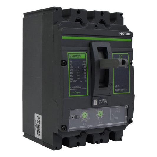 Interruptor Automático de Caja Moldeada l Breaker Totalizador Industrial Termomagnético l Ajustable l 3 Polos l 180 - 225A l 36KA / 50KA l Ex9M2S l NOARK