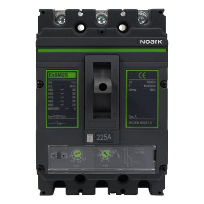 Interruptor Automático de Caja Moldeada l Breaker Totalizador Industrial Termomagnético l Ajustable l 3 Polos l 180 - 225A l 36KA / 50KA l Ex9M2S l NOARK