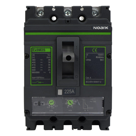 Interruptor Automático de Caja Moldeada l Breaker Totalizador Industrial Termomagnético l Ajustable l 3 Polos l 180 - 225A l 36KA / 50KA l Ex9M2S l NOARK