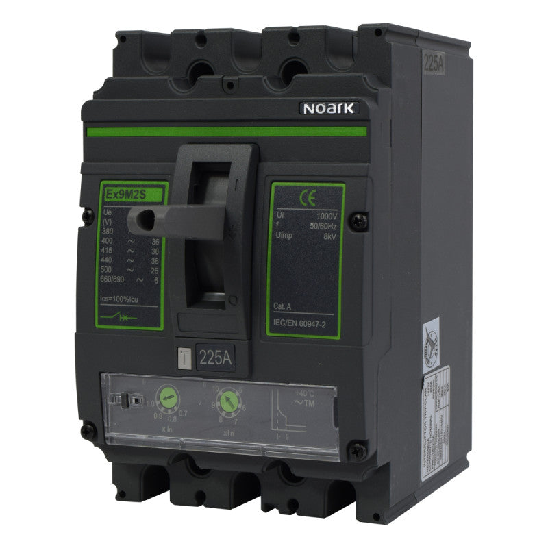 Interruptor Automático de Caja Moldeada l Breaker Totalizador Industrial Termomagnético l Ajustable l 3 Polos l 180 - 225A l 36KA / 50KA l Ex9M2S l NOARK