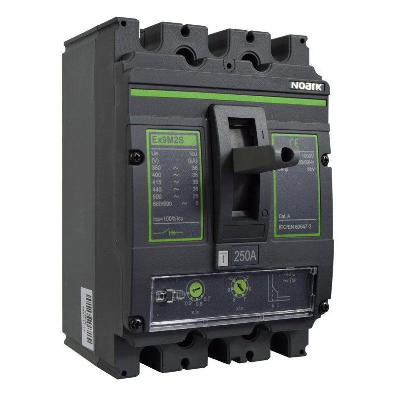 Interruptor Automático de Caja Moldeada l Breaker Totalizador Industrial Termomagnético l Ajustable l 3 Polos l 200 - 250A l 36KA / 50KA l Ex9M2S l NOARK