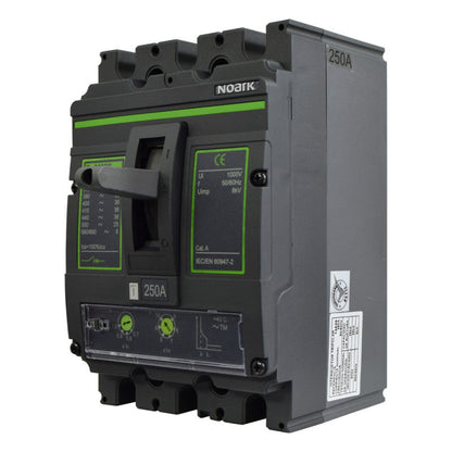 Interruptor Automático de Caja Moldeada l Breaker Totalizador Industrial Termomagnético l Ajustable l 3 Polos l 200 - 250A l 36KA / 50KA l Ex9M2S l NOARK