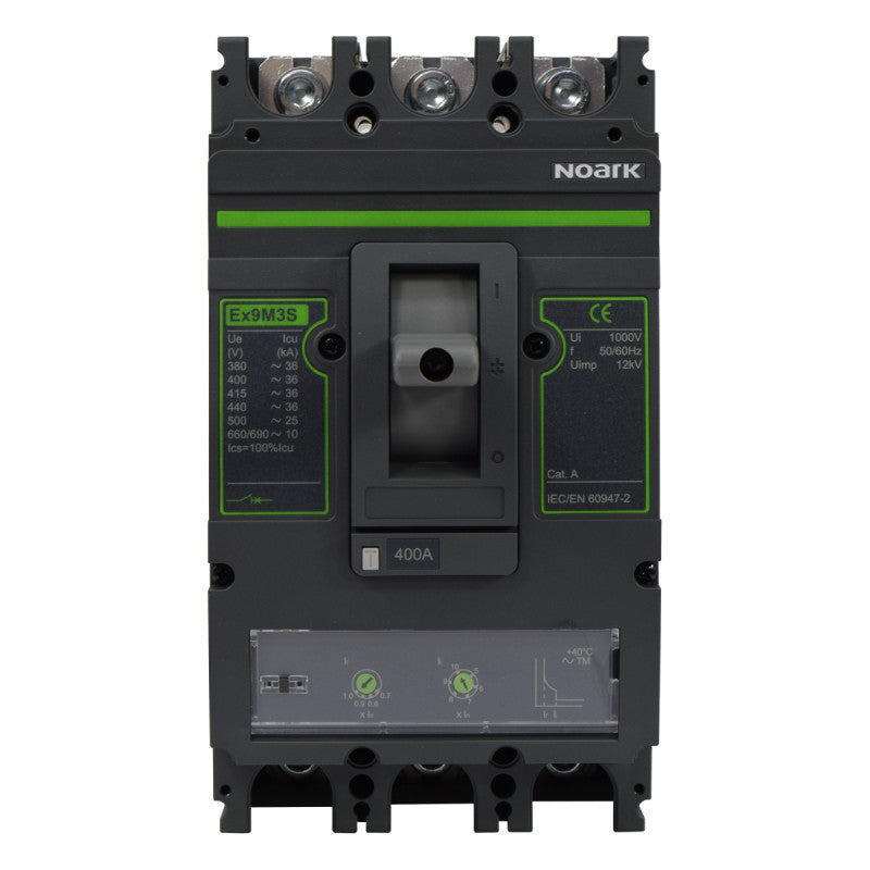 Interruptor Automático de Caja Moldeada l Breaker Totalizador Industrial Termomagnético l Ajustable l 3 Polos l 320 - 400A l 36KA / 65KA l Ex9M3S l NOARK