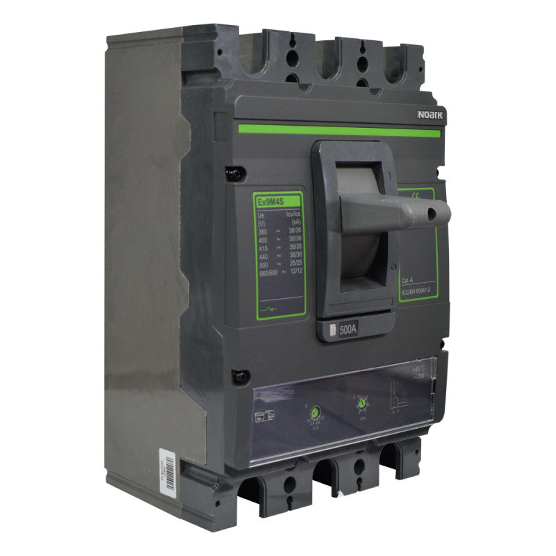 Interruptor Automático de Caja Moldeada l Breaker Totalizador Industrial Termomagnético l Ajustable l 3 Polos l 400 - 500A l 36KA / 65KA l Ex9M4S l NOARK