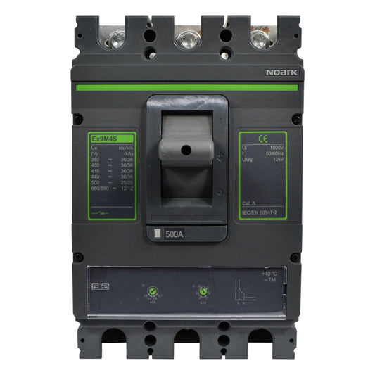 Interruptor Automático de Caja Moldeada l Breaker Totalizador Industrial Termomagnético l Ajustable l 3 Polos l 400 - 500A l 36KA / 65KA l Ex9M4S l NOARK