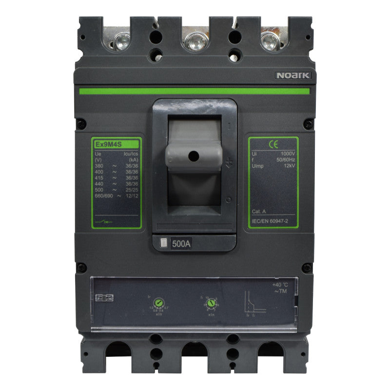 Interruptor Automático de Caja Moldeada l Breaker Totalizador Industrial Termomagnético l Ajustable l 3 Polos l 400 - 500A l 36KA / 65KA l Ex9M4S l NOARK