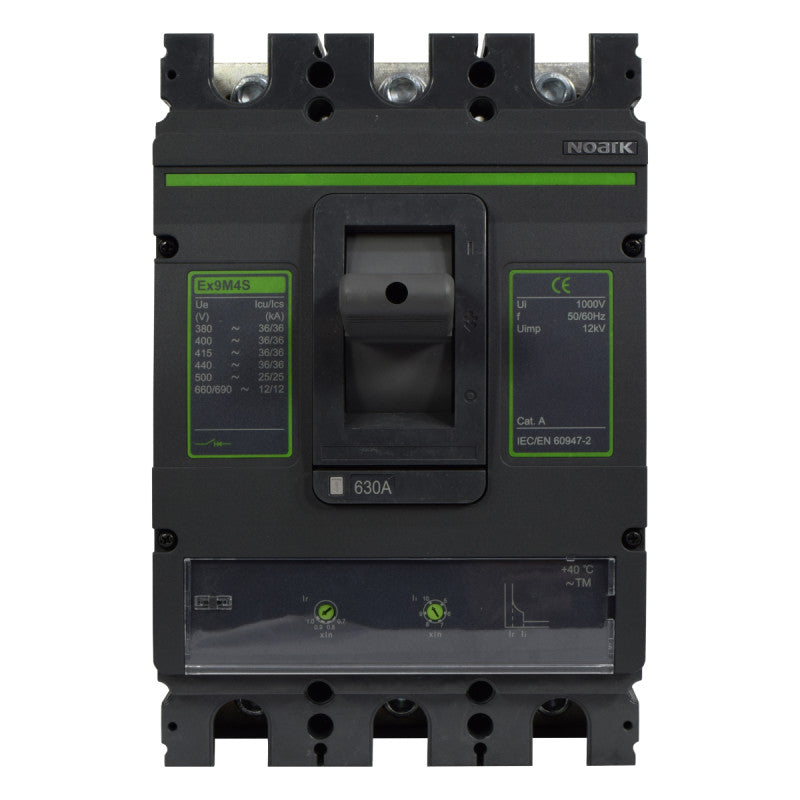 Interruptor Automático de Caja Moldeada l Breaker Totalizador Industrial Termomagnético l Ajustable l 3 Polos l 500 - 630A l 36KA / 65KA l Ex9M4S l NOARK