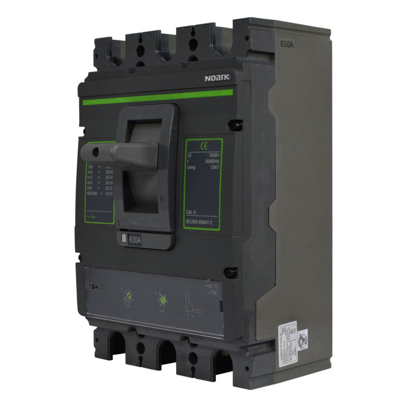 Interruptor Automático de Caja Moldeada l Breaker Totalizador Industrial Termomagnético l Ajustable l 3 Polos l 500 - 630A l 36KA / 65KA l Ex9M4S l NOARK
