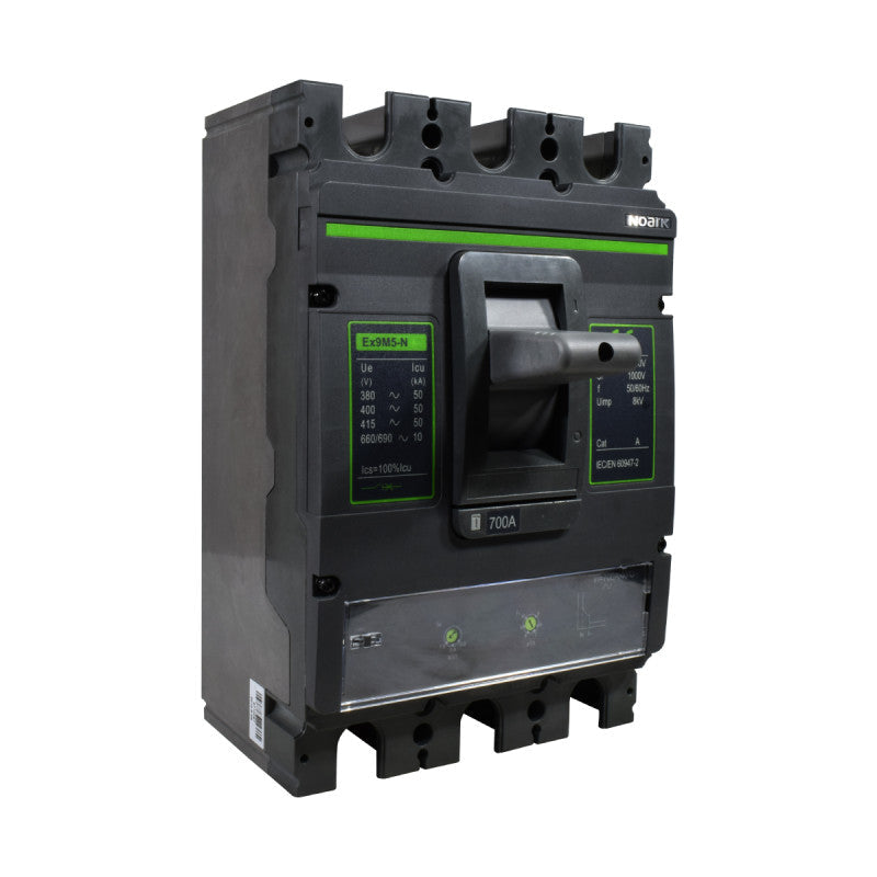 Interruptor Automático de Caja Moldeada l Breaker Totalizador Industrial Termomagnético l Ajustable l 3 Polos l 560 - 700A l 50KA / 65KA l Ex9M5N l NOARK