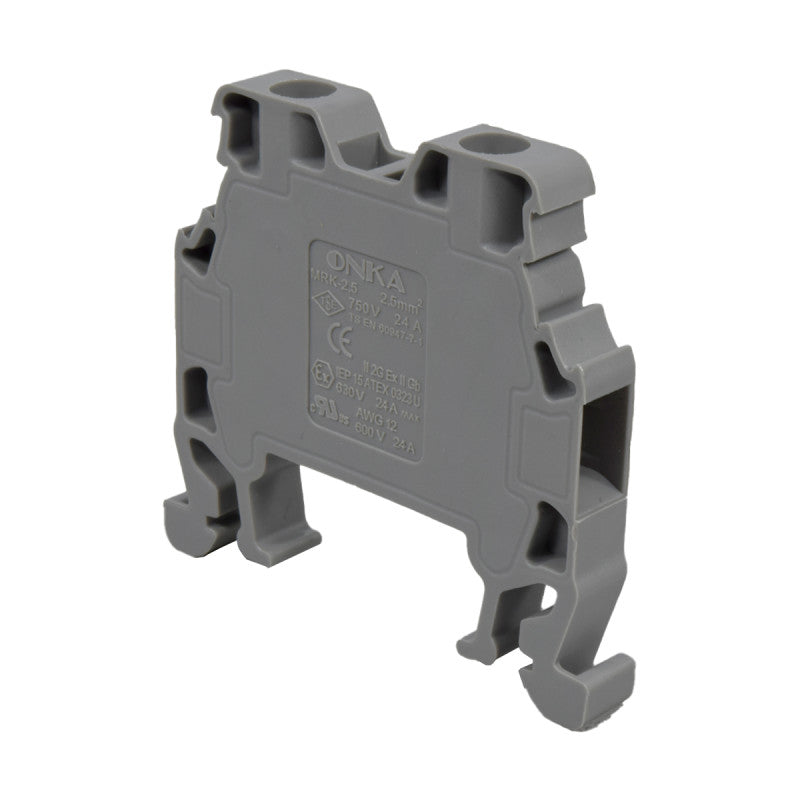 Bornera Atornillable l Gris l 24A l 750V l 12AWG