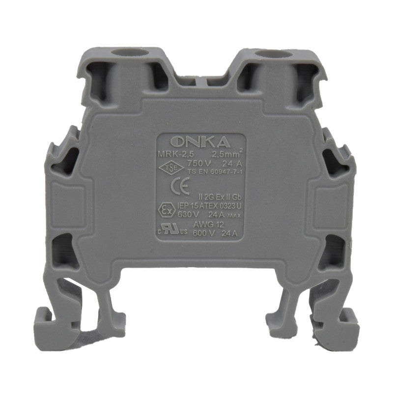 Bornera Atornillable l Gris l 24A l 750V l 12AWG
