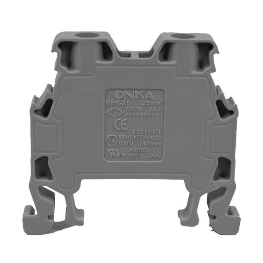 Bornera Atornillable l Gris l 24A l 750V l 12AWG