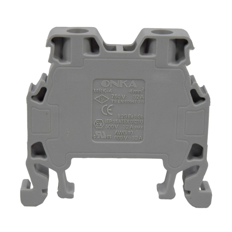 Bornera Atornillable l Gris l 32A l 750V l 10AWG