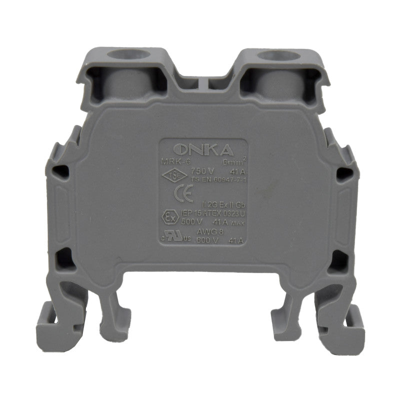 Bornera Atornillable l Gris l 41A l 750V l 8AWG