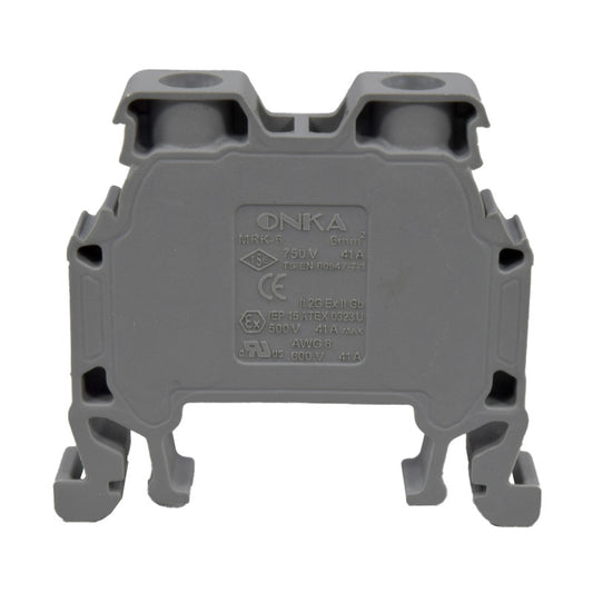 Bornera Atornillable l Gris l 41A l 750V l 8AWG