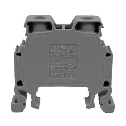 Bornera Atornillable l Gris l 57A l 750V l 8AWG