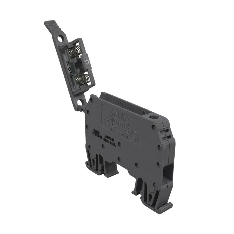Bornera Porta-Fusible l Gris l 6,3A l 110V l 8AWG