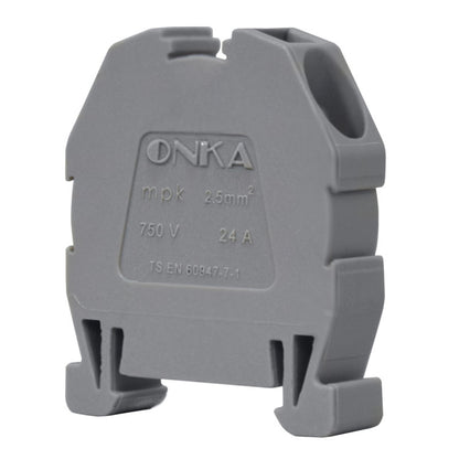 Mini Bornera Resorte l Gris l 24A l 750V l 12AWG