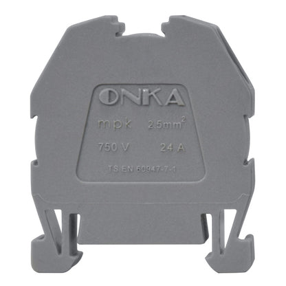 Mini Bornera Resorte l Gris l 24A l 750V l 12AWG