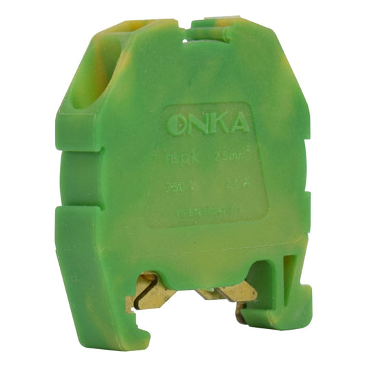 Mini Bornera Resorte l Tierra l 24A l 750V l 12AWG