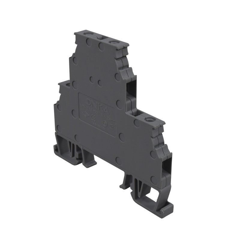 Bornera Atornillable Doble l Gris l 24A l 12AWG