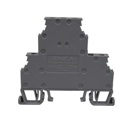 Bornera Atornillable Doble l Gris l 24A l 12AWG