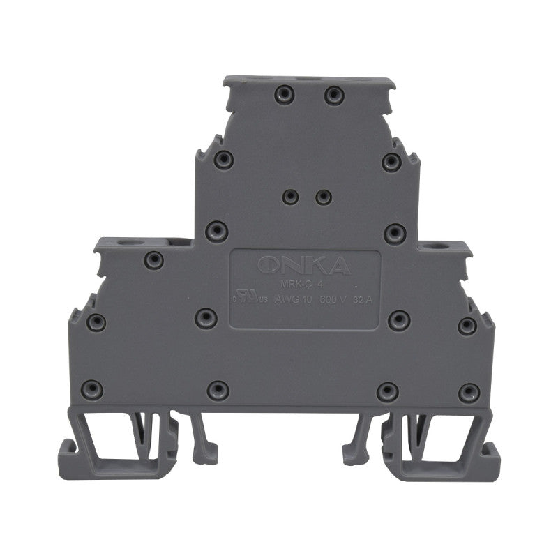 Bornera Atornillable Doble Con Puente l 32A l 10AWG