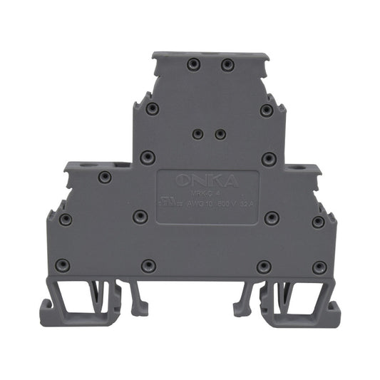 Bornera Atornillable Doble Con Puente l 32A l 10AWG