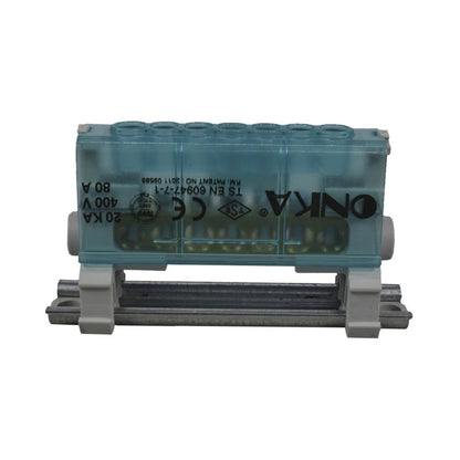 Bloque Distribución 1 x 7 Polos l 80A l Cubierta